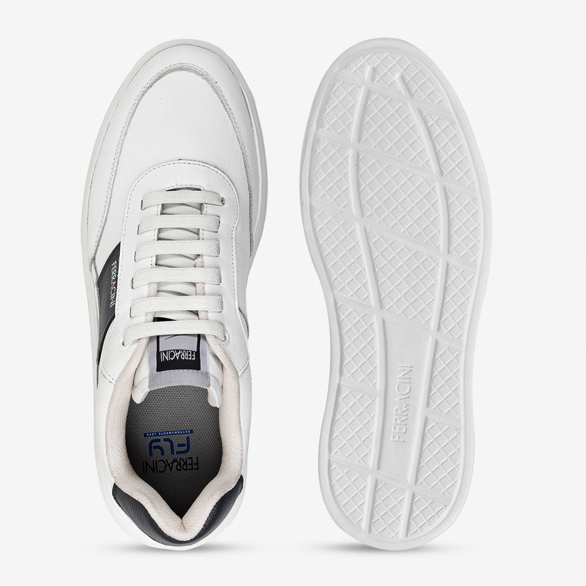 Sneaker Masculino em Couro Branco Flip | Ferracini - Image 2