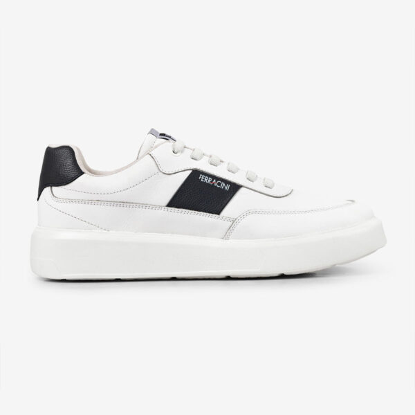 Sneaker Masculino em Couro Branco Flip | Ferracini