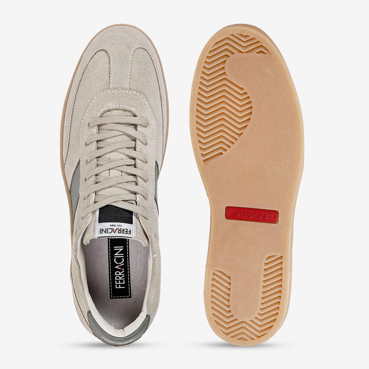 Sneaker Masculino em Camurça Areia Ibiza | Ferracini - Image 3