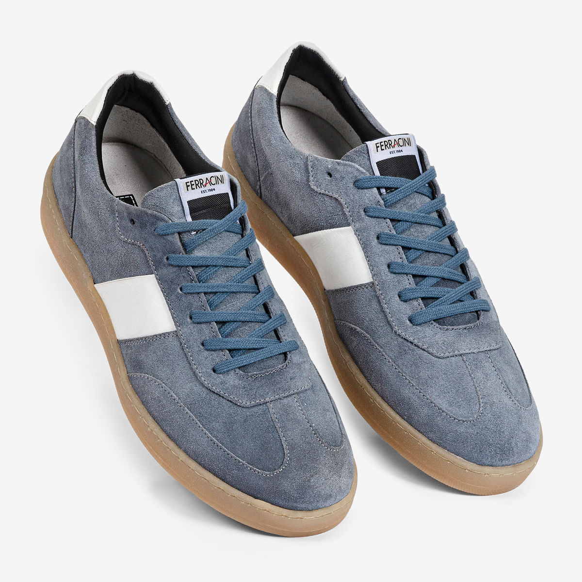 Sneaker Masculino em Camurça Azul Ibiza | Ferracini - Image 4