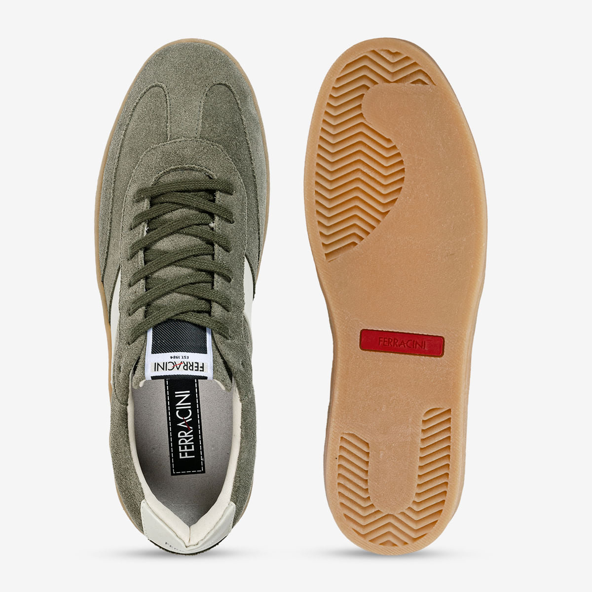 Sneaker Masculino em Camurça Oliva Ibiza | Ferracini - Image 2