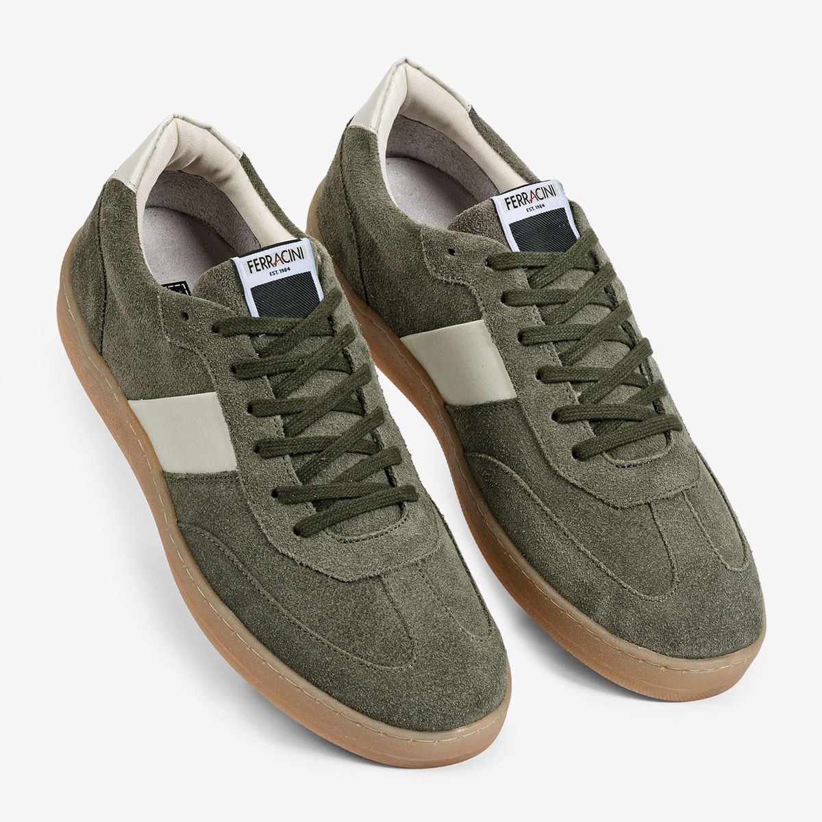 Sneaker Masculino em Camurça Oliva Ibiza | Ferracini - Image 3