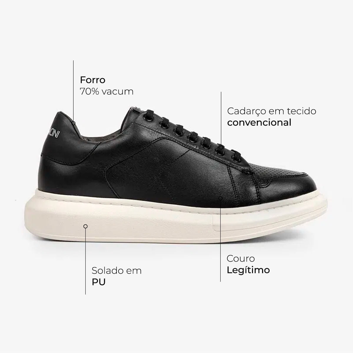 Sneaker Ferracini Masculino Impulse Preto - Image 6
