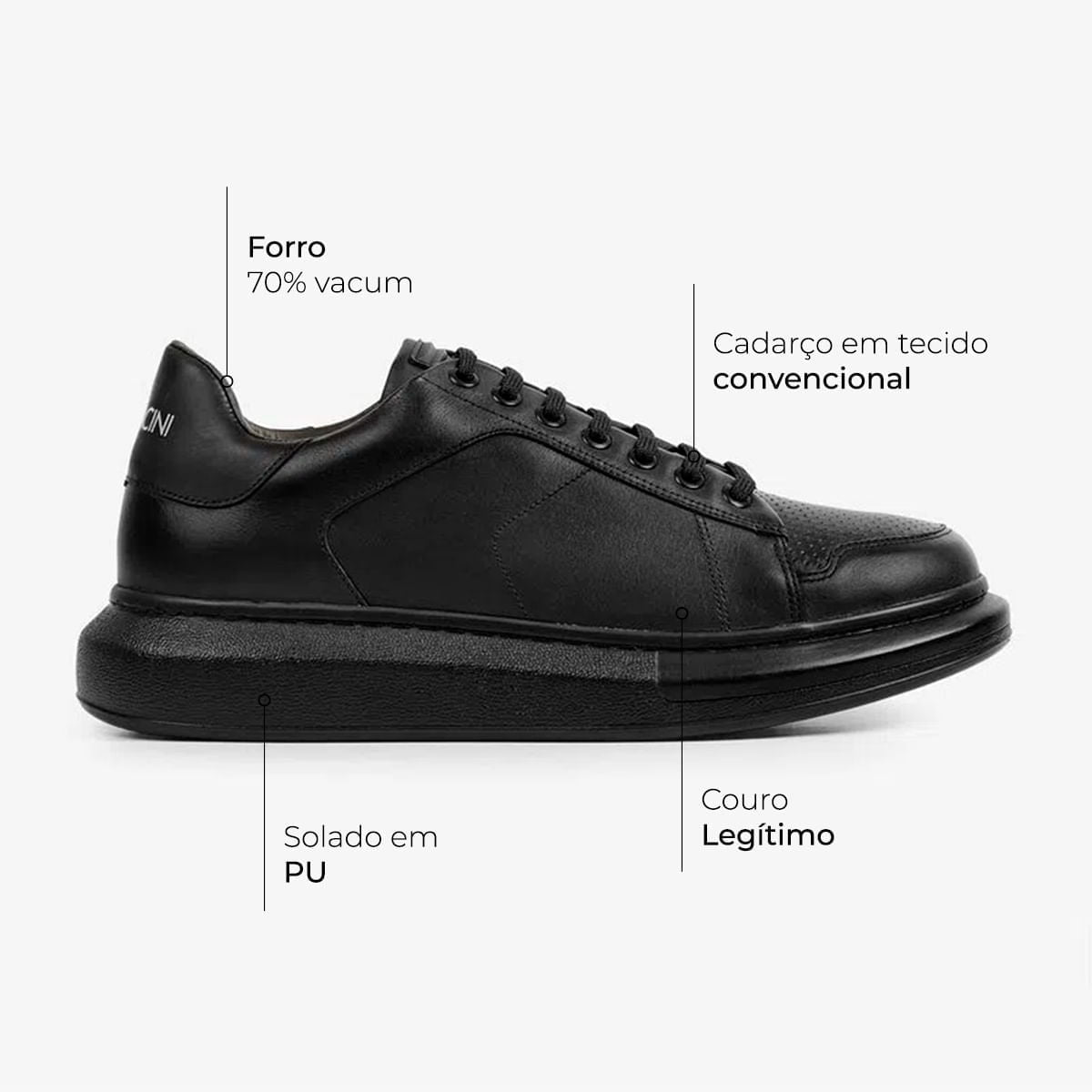 Sneaker Ferracini Masculino Impulse Preto - Image 6