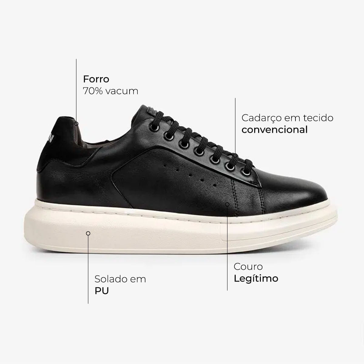 Sneaker Ferracini Masculino Impulse Preto - Image 7