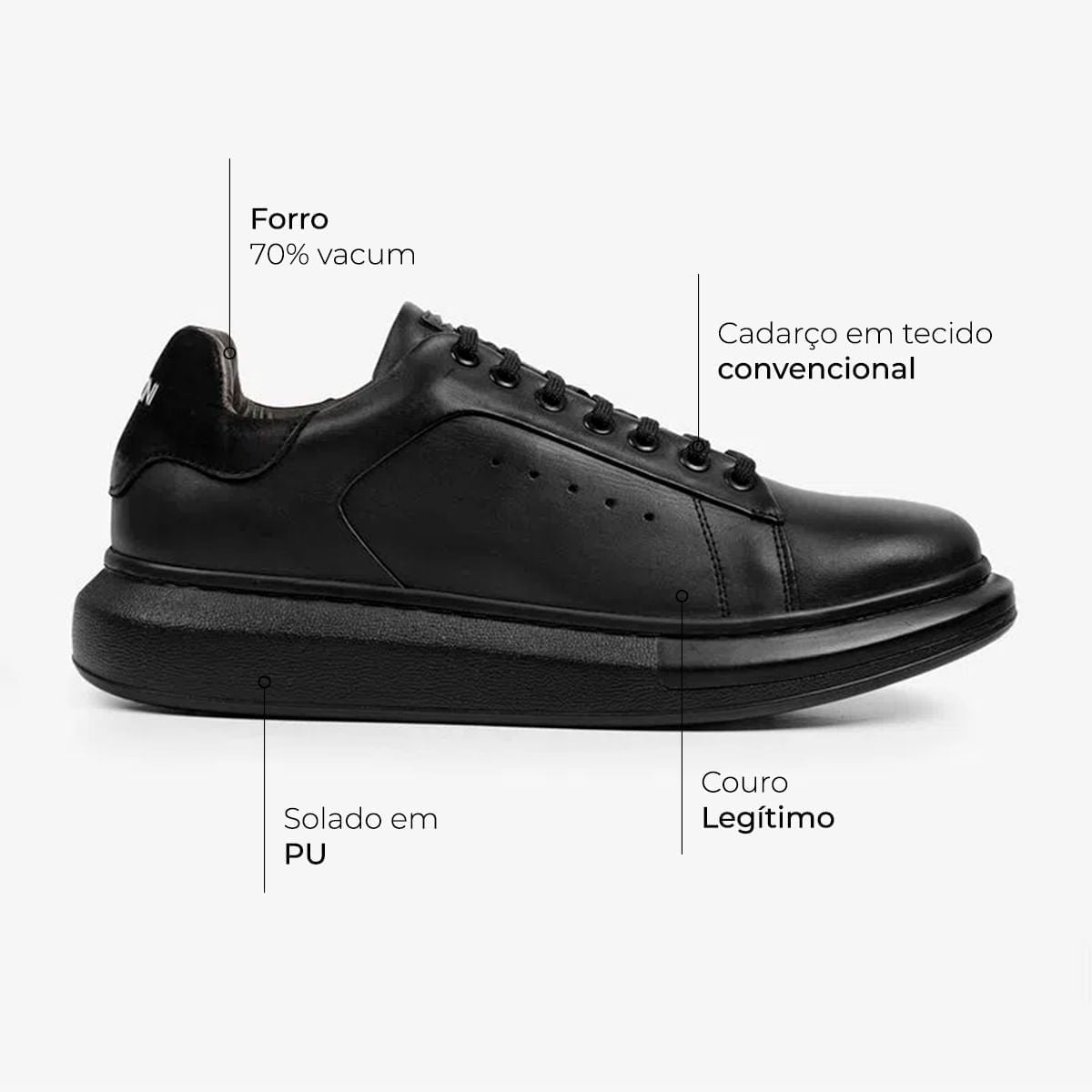 Sneaker Ferracini Masculino Impulse Preto - Image 6