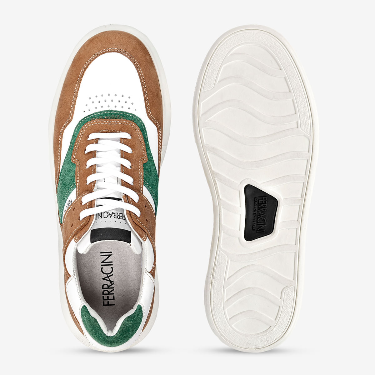 Sneaker Masculino de Couro Caramelo Impulse | Ferracini - Image 4