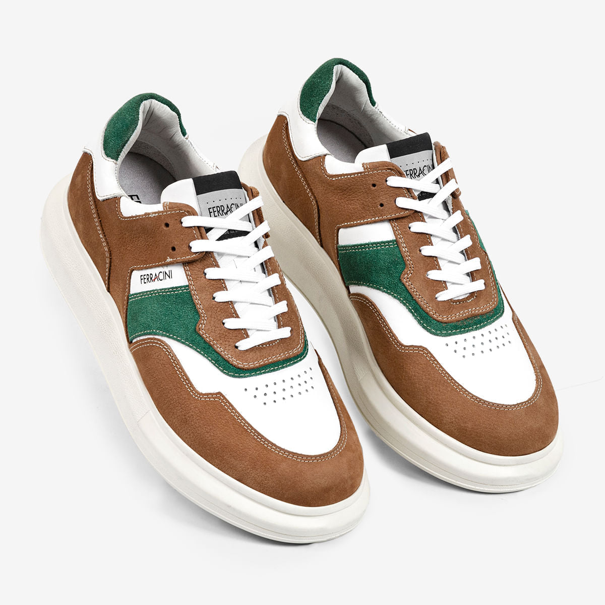 Sneaker Masculino de Couro Caramelo Impulse | Ferracini - Image 3