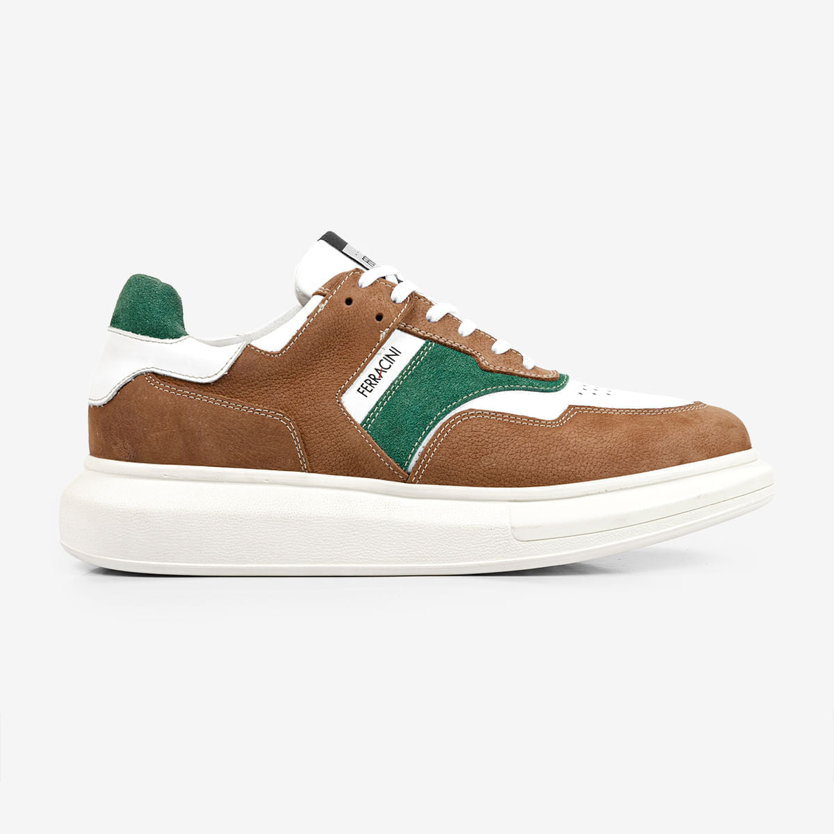Sneaker Masculino de Couro Caramelo Impulse | Ferracini