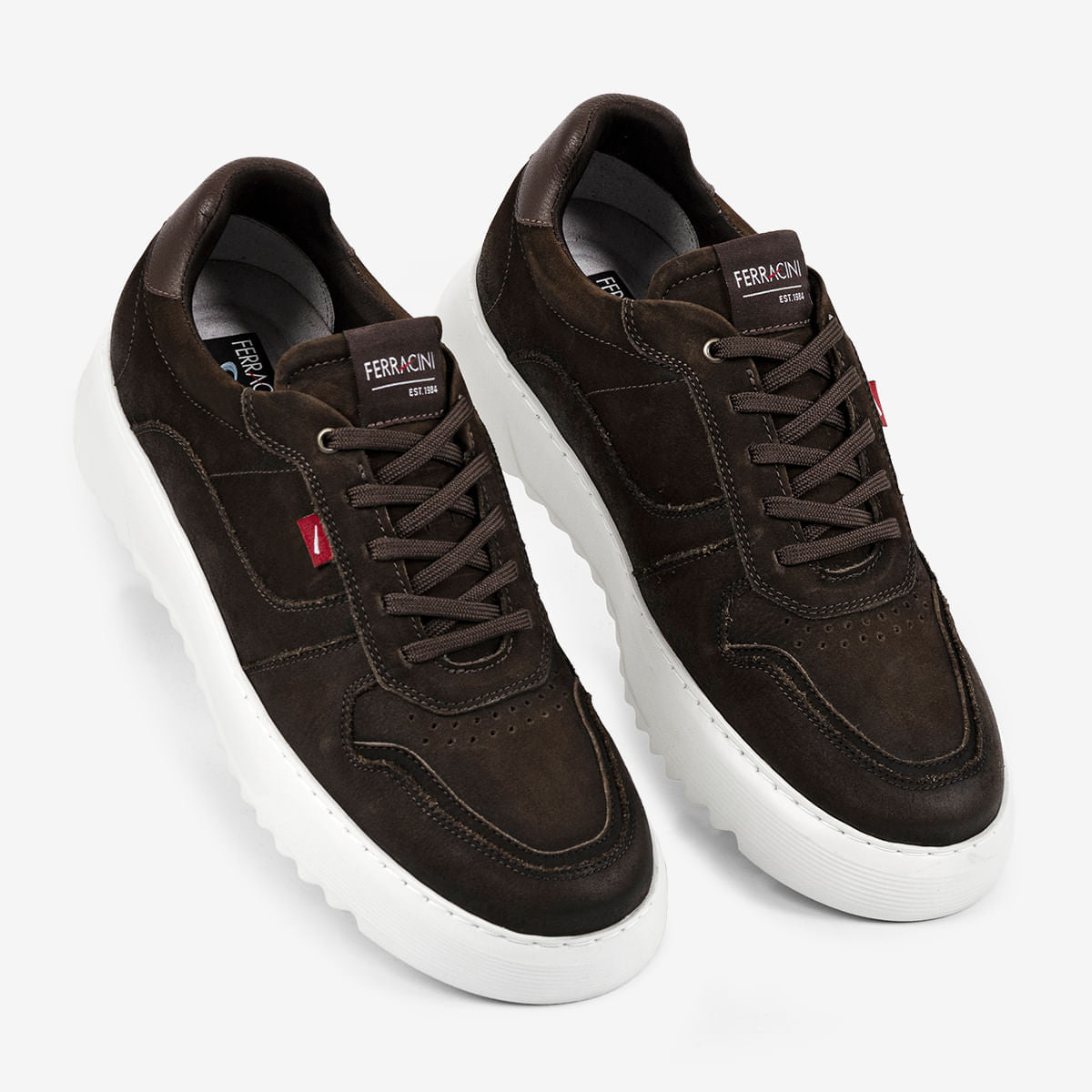 Sneaker Masculino de Couro Marrom Lancy | Ferracini - Image 2