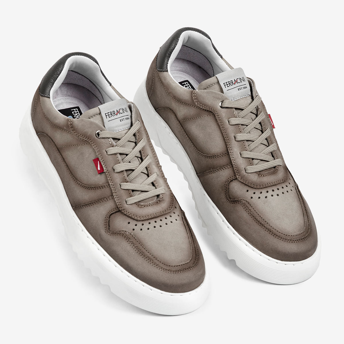 Sneaker Masculino de Couro Taupe Lancy | Ferracini - Image 3