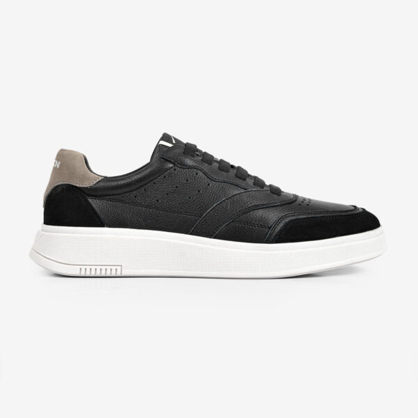 Sneaker Masculino de Couro Preto Logan | Ferracini