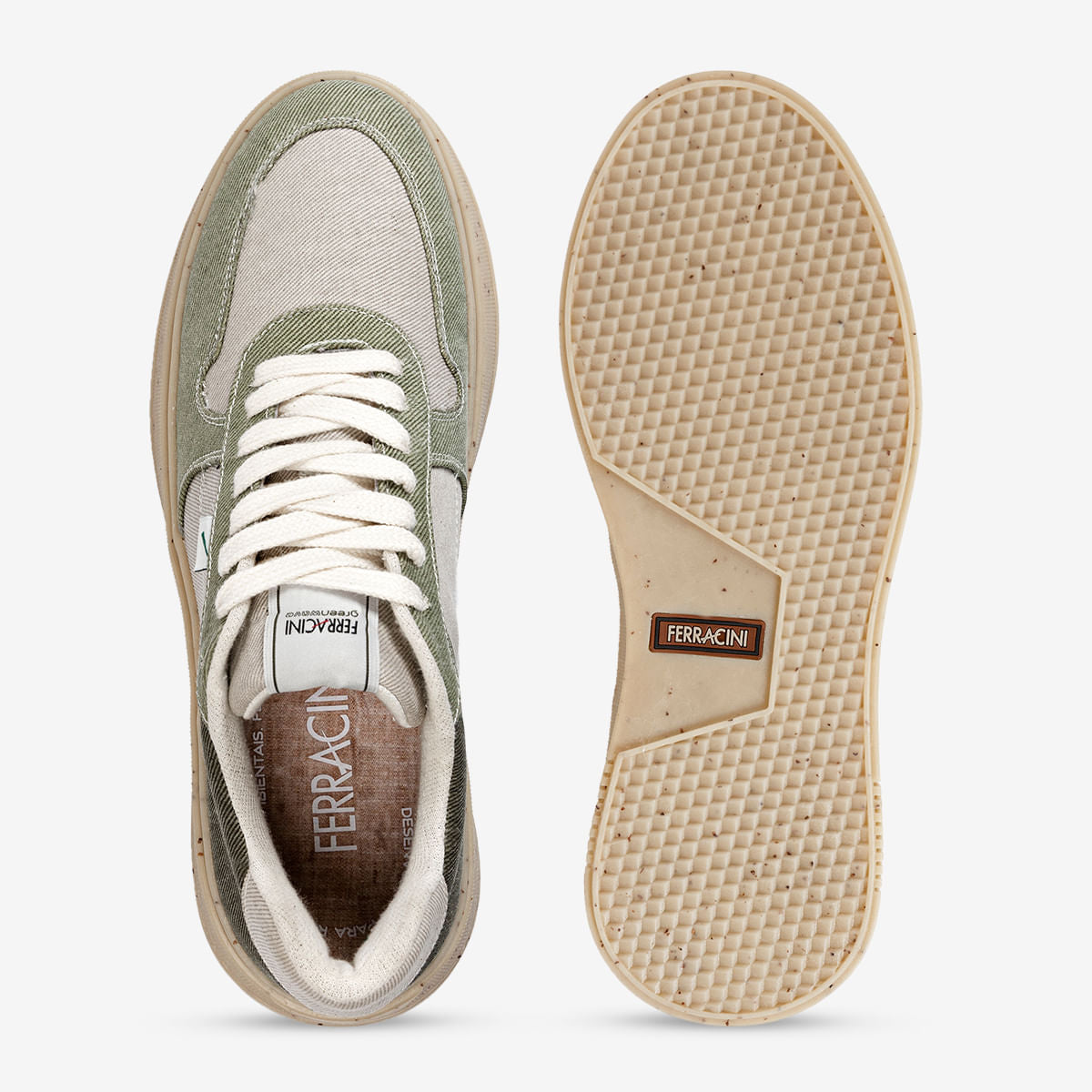Sneaker Masculino Sustentável Verde Logan Green | Ferracini - Image 3