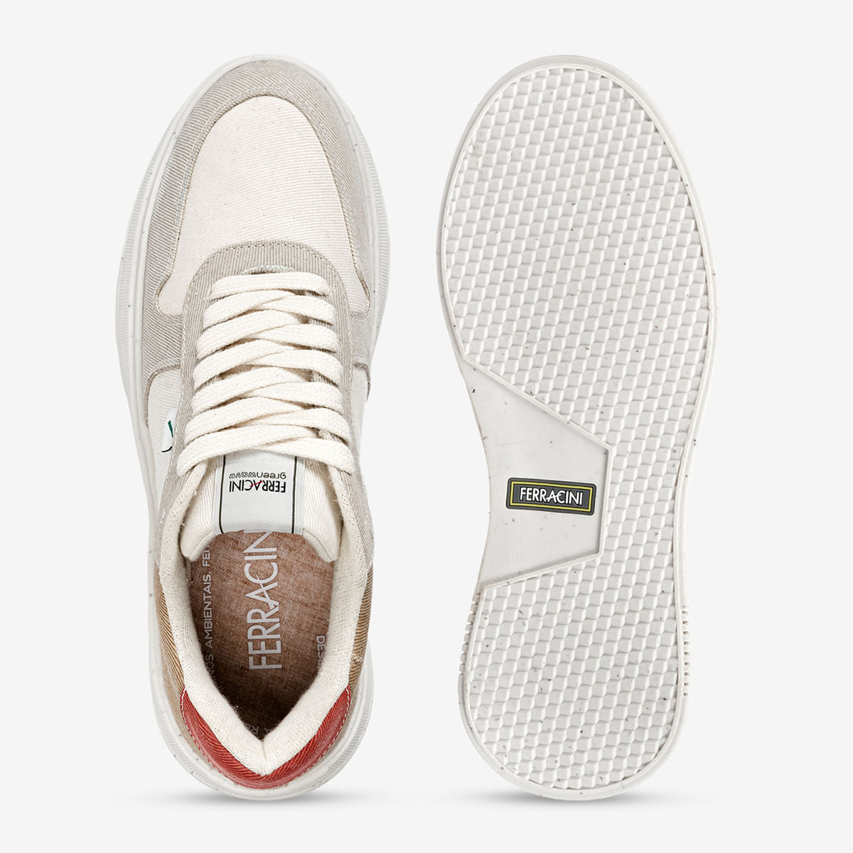 Sneaker Masculino Sustentável Cinza Logan Green | Ferracini - Image 3