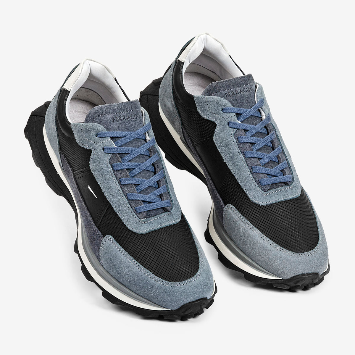 Sneaker Masculino em Camurça Denin Mid | Ferracini - Image 3