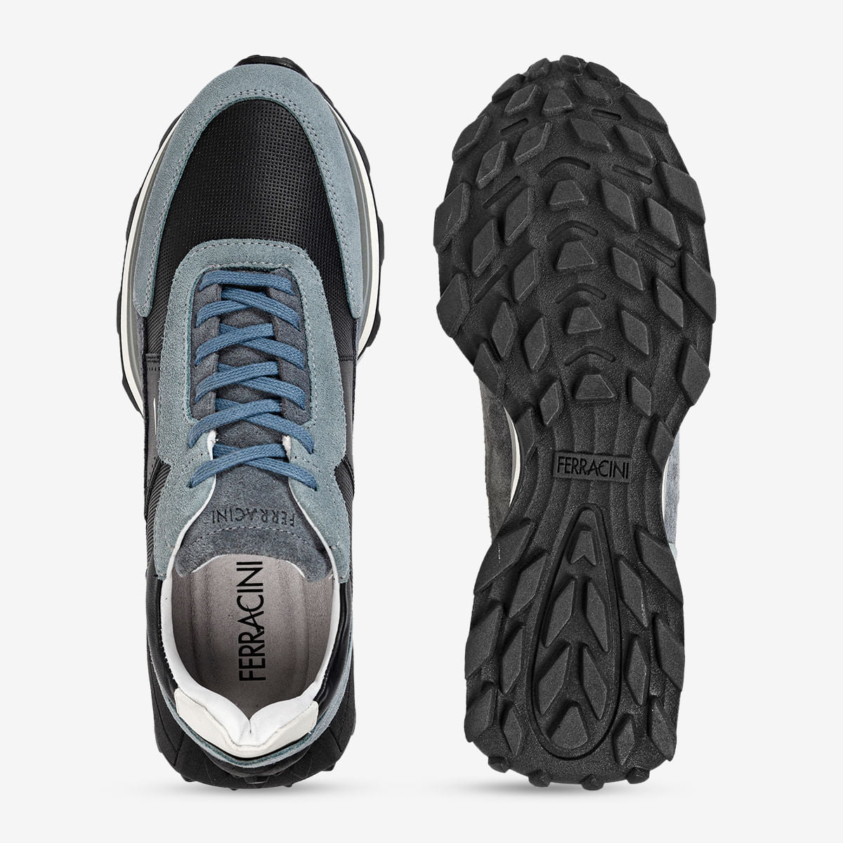 Sneaker Masculino em Camurça Denin Mid | Ferracini - Image 2