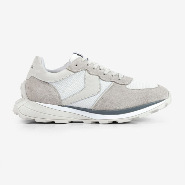 Sneaker Masculino em Camurça Branco Mid | Ferracini