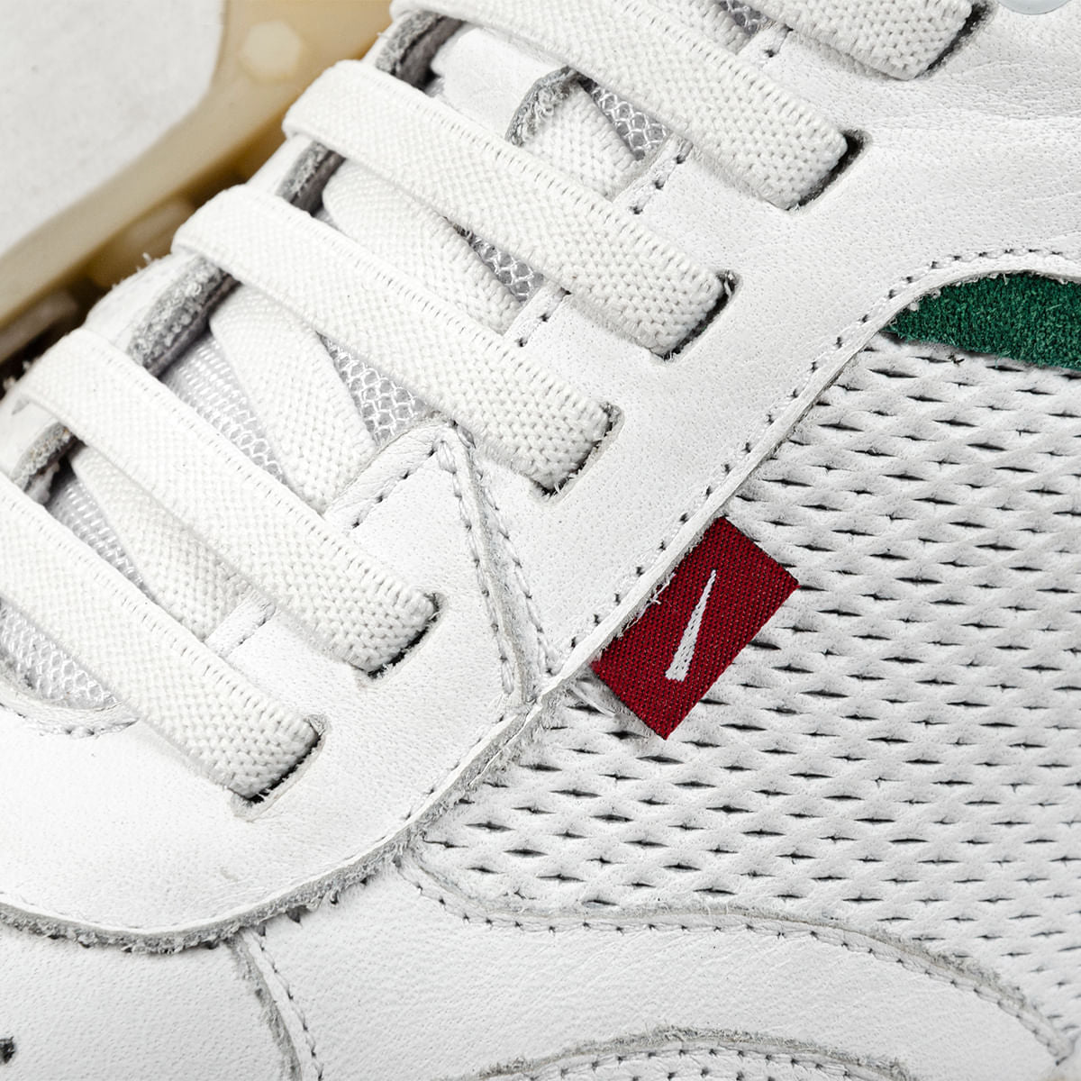Tênis Sneaker Masculino de Couro Branco Racer | Ferracini - Image 4