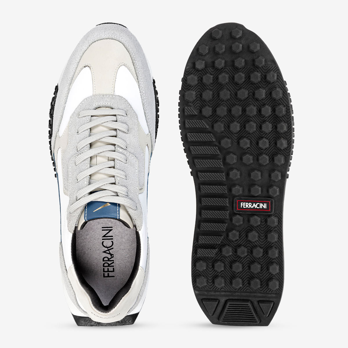 Tênis Sneaker Masculino Cinza Claro Racer | Ferracini - Image 4