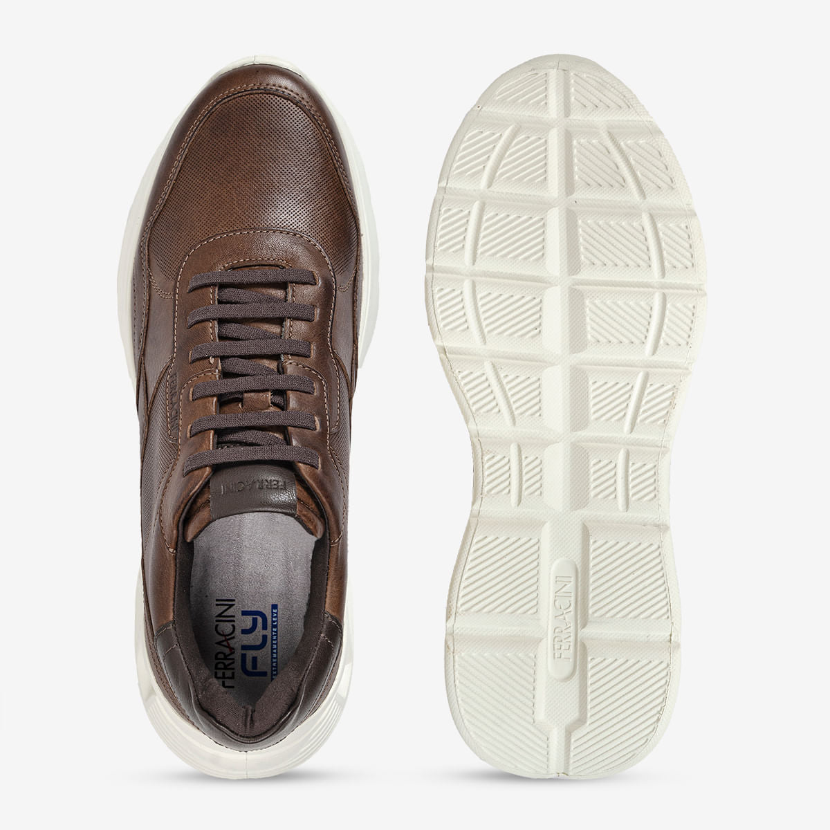 Sneaker Masculino de Couro Tabaco Speed | Ferracini - Image 3