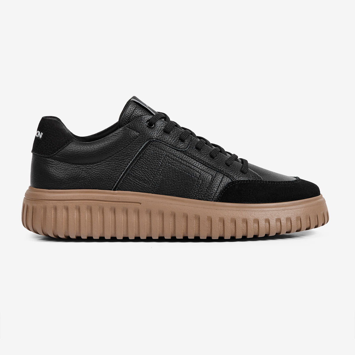 Sneaker Masculino de Couro Preto Still