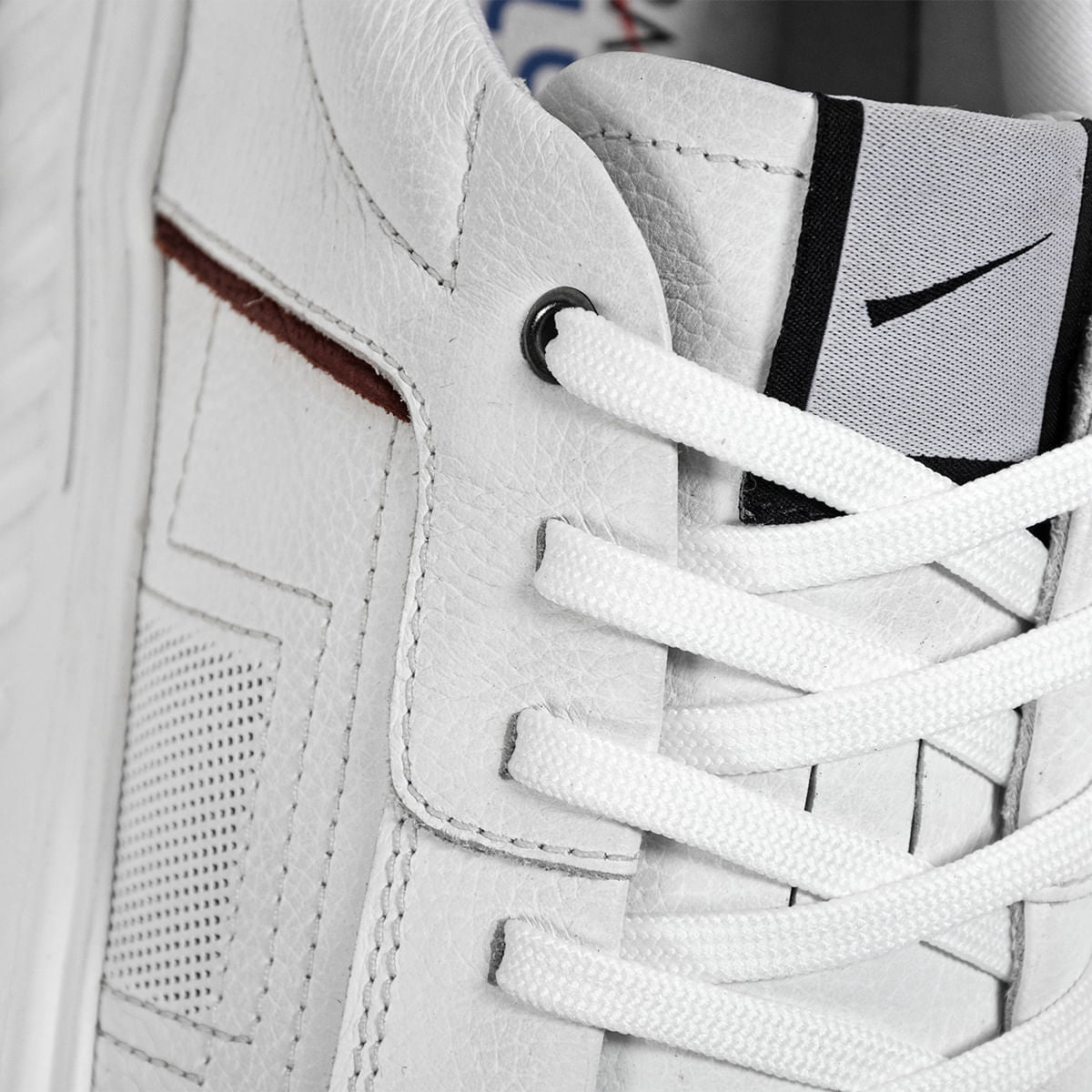 Sneaker Masculino de Couro Branco com Bordô Still - Image 5