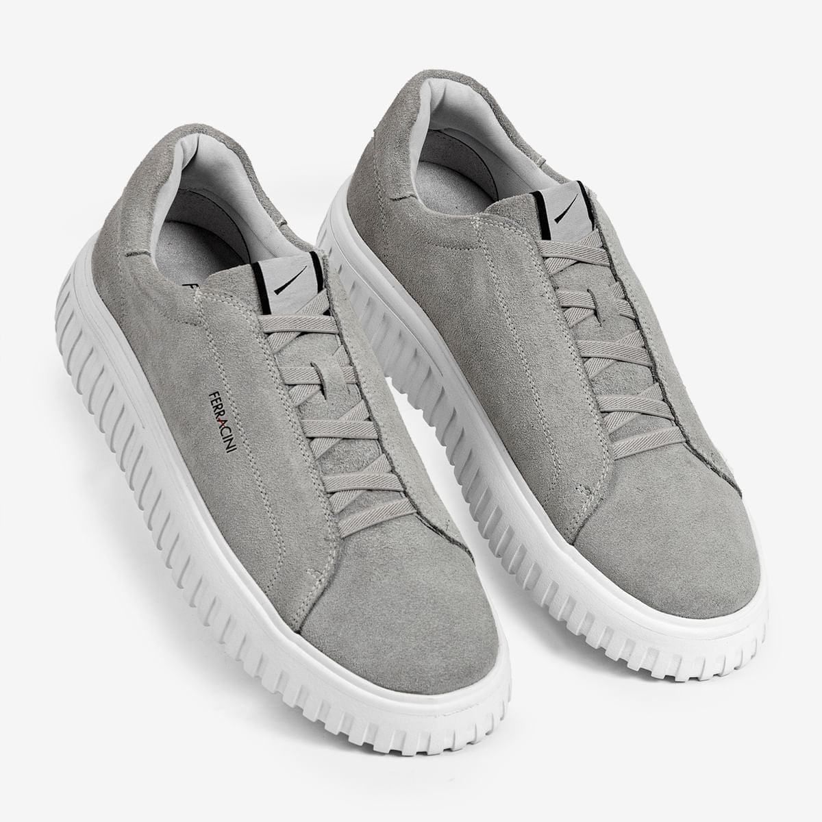 Tênis Sneaker Masculino Camurça Cinza Still - Image 3
