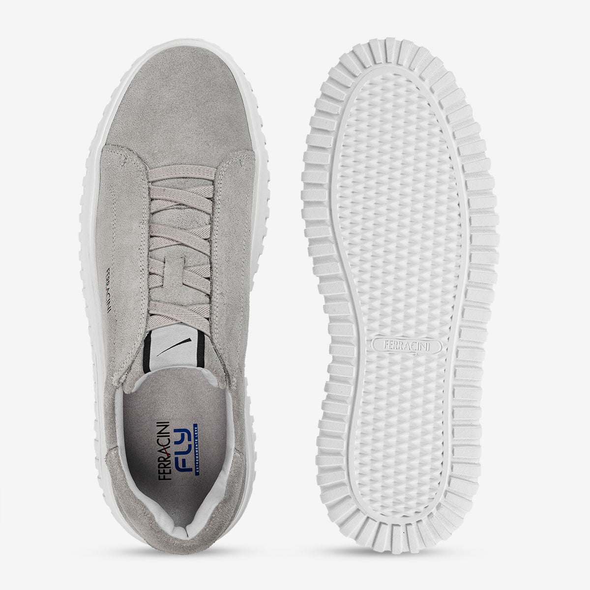 Tênis Sneaker Masculino Camurça Cinza Still - Image 5