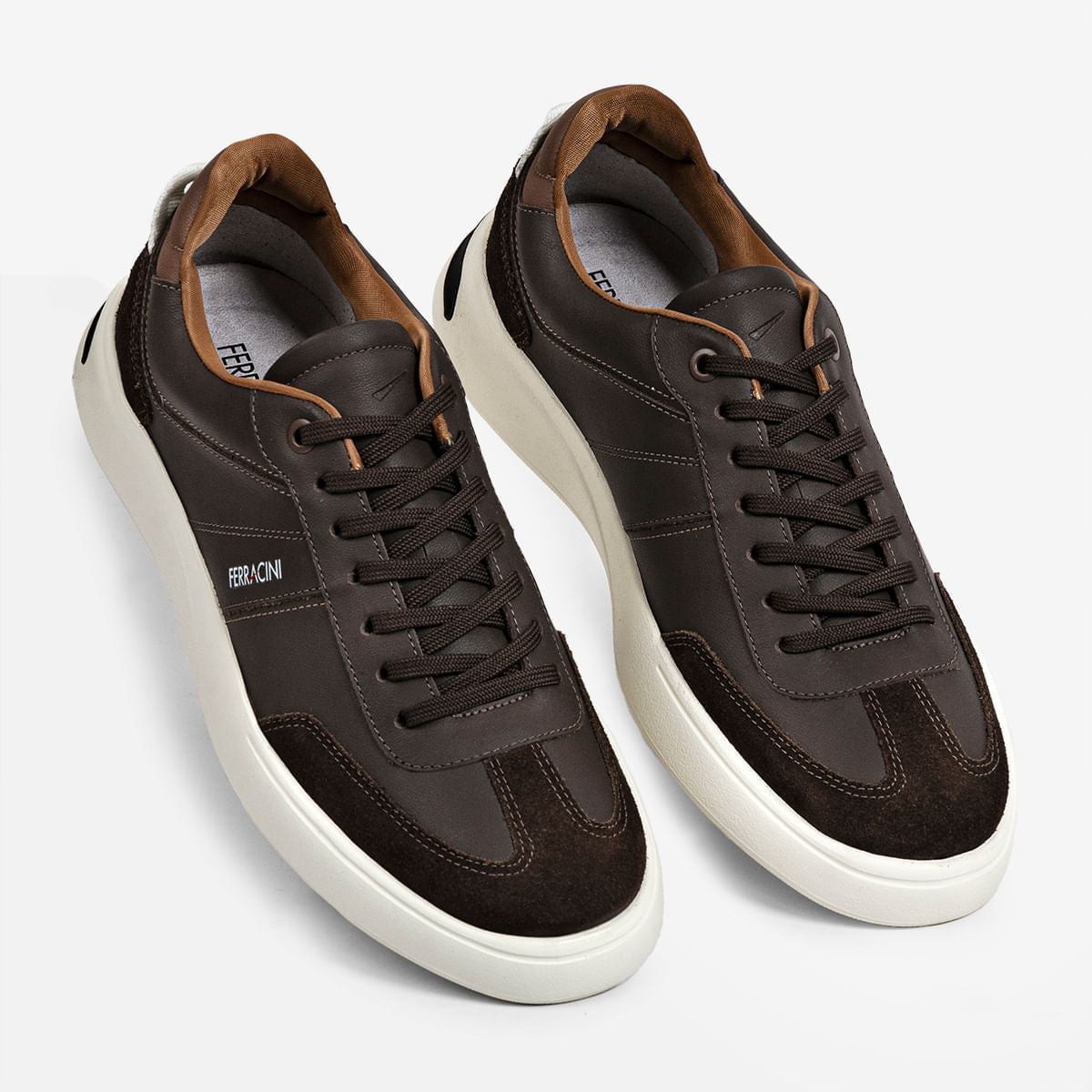 Tênis Masculino de Couro Chocolate Buzios | Ferracini - Image 4