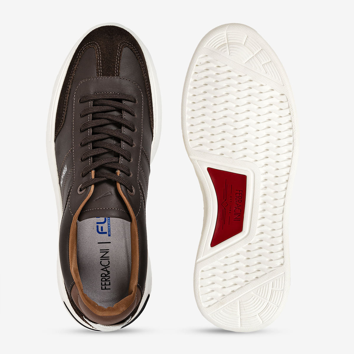 Tênis Masculino de Couro Chocolate Buzios | Ferracini - Image 3