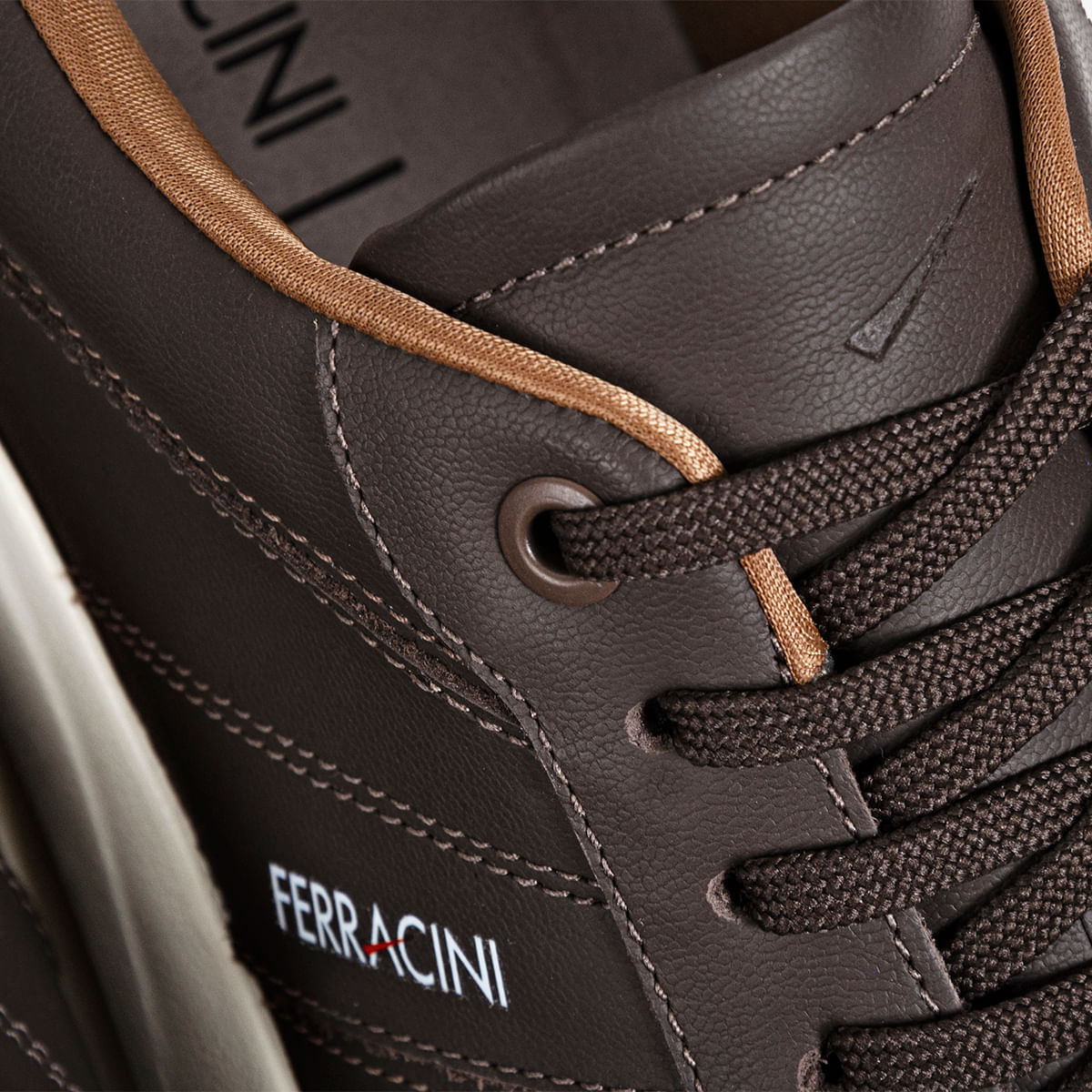 Tênis Masculino de Couro Chocolate Buzios | Ferracini - Image 5