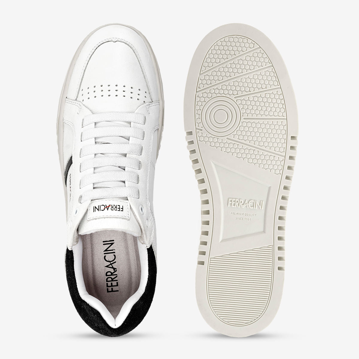 Tênis Masculino de Couro Branco City | Ferracini - Image 3