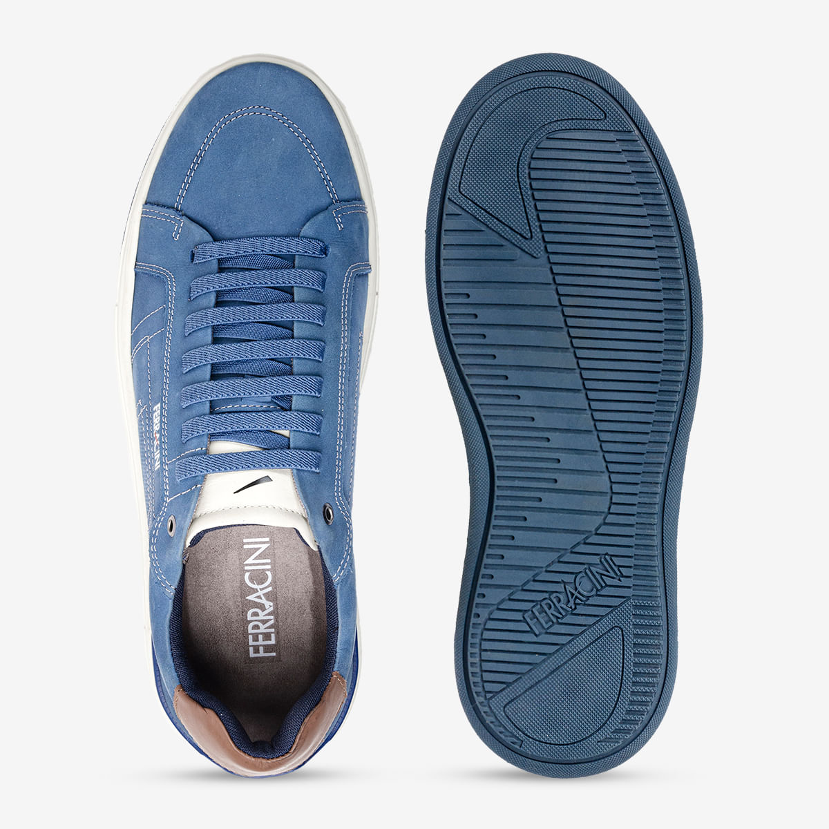 Tênis Masculino de Couro Azul | Ferracini - Image 3