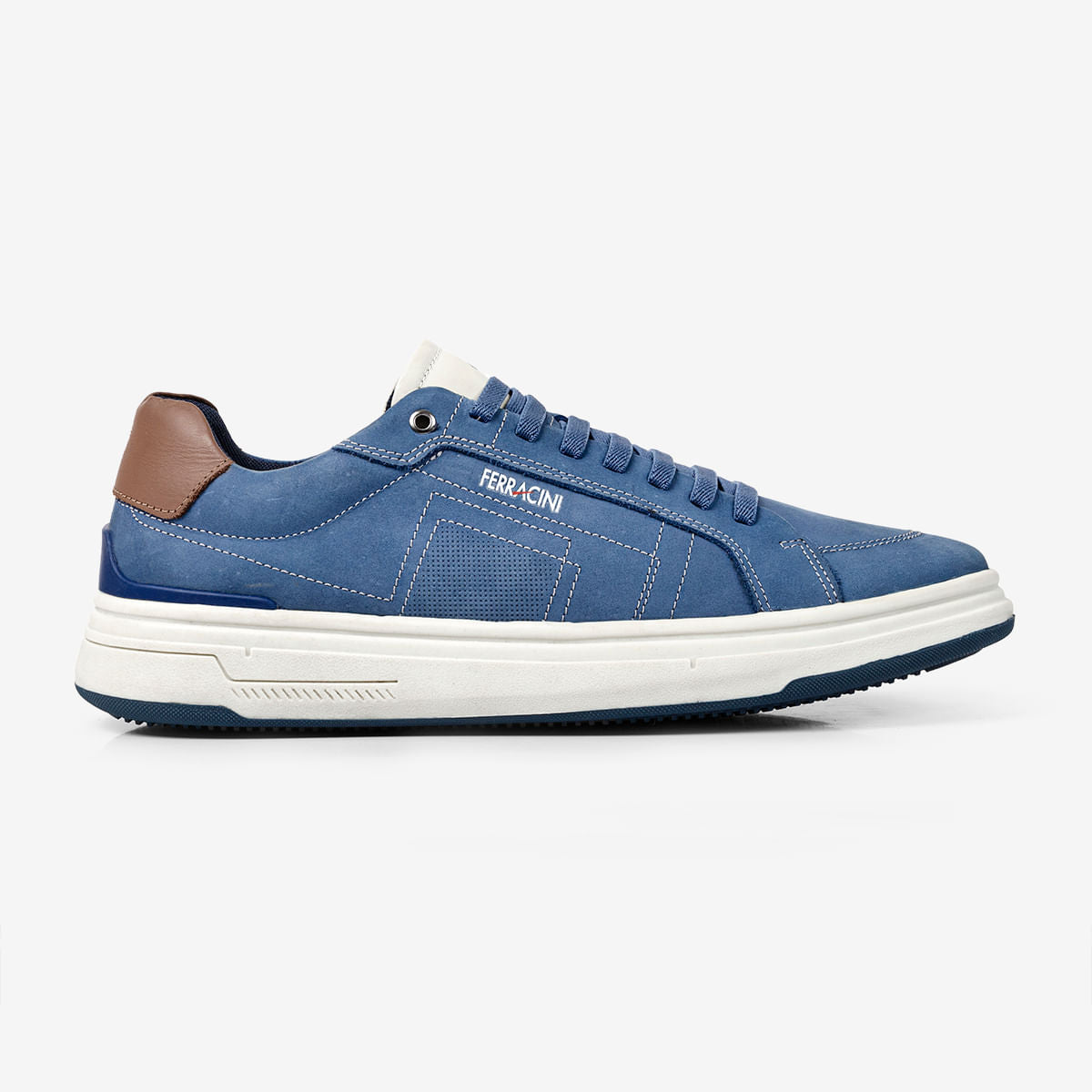 Tênis Masculino de Couro Azul | Ferracini