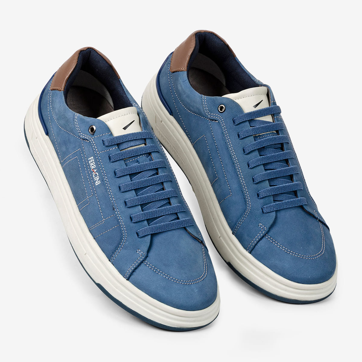 Tênis Masculino de Couro Azul | Ferracini - Image 2