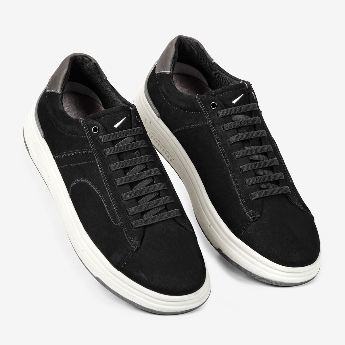 Tênis Masculino de Couro Aveludado Preto Locker - Image 2