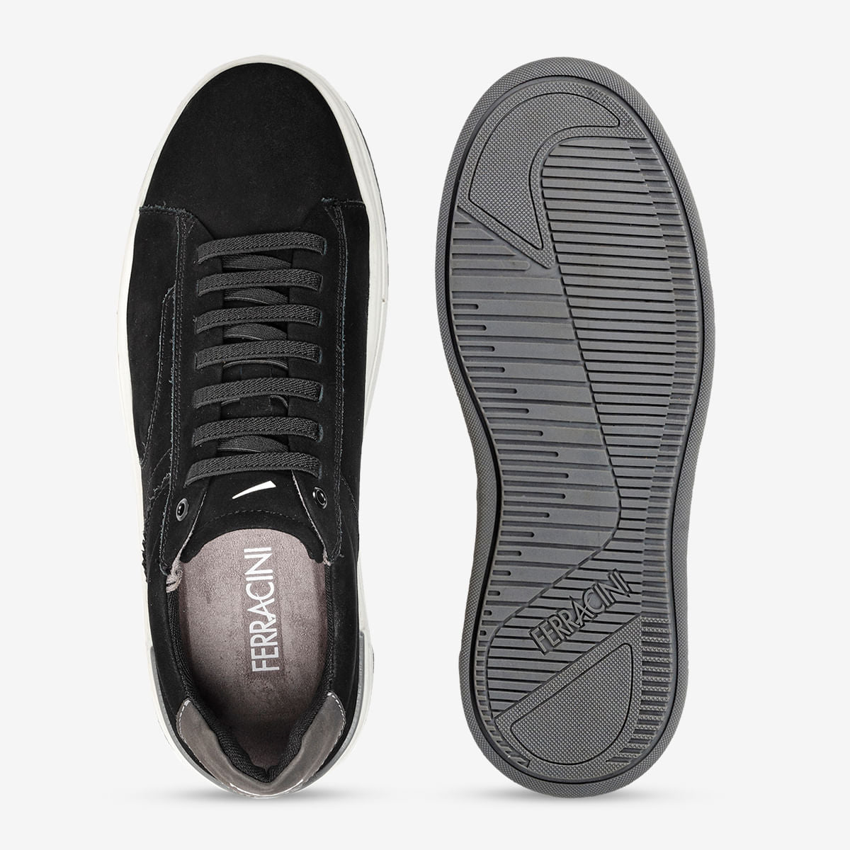 Tênis Masculino de Couro Aveludado Preto Locker - Image 3