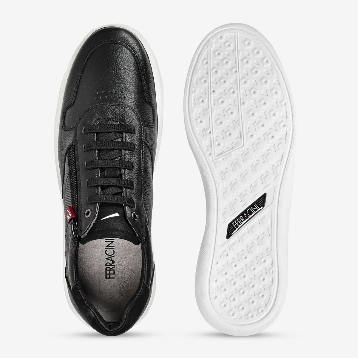 Tênis Masculino em Couro Preto Marvin | Ferracini - Image 3