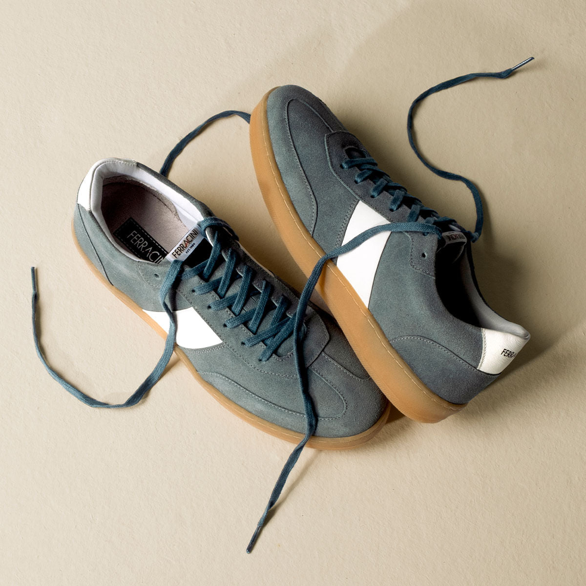 Sneaker Masculino em Camurça Azul Ibiza | Ferracini - Image 2